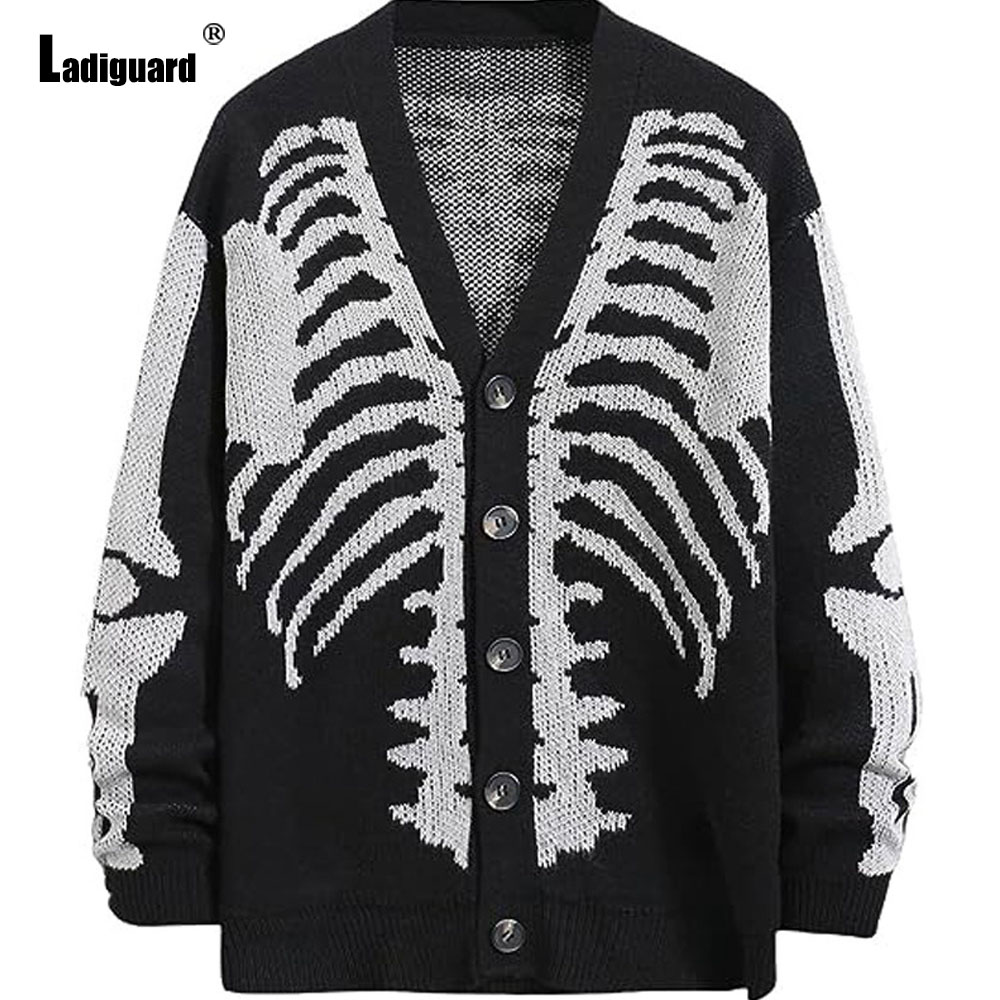 Men'S Fashion V Neck Sweater - Ladiguard Heren Retro Gebreide Truien Vintage