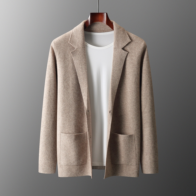 Mens Fashion Jumpers - 100% Merinowollen Herenpak Kraag Gebreid Vest