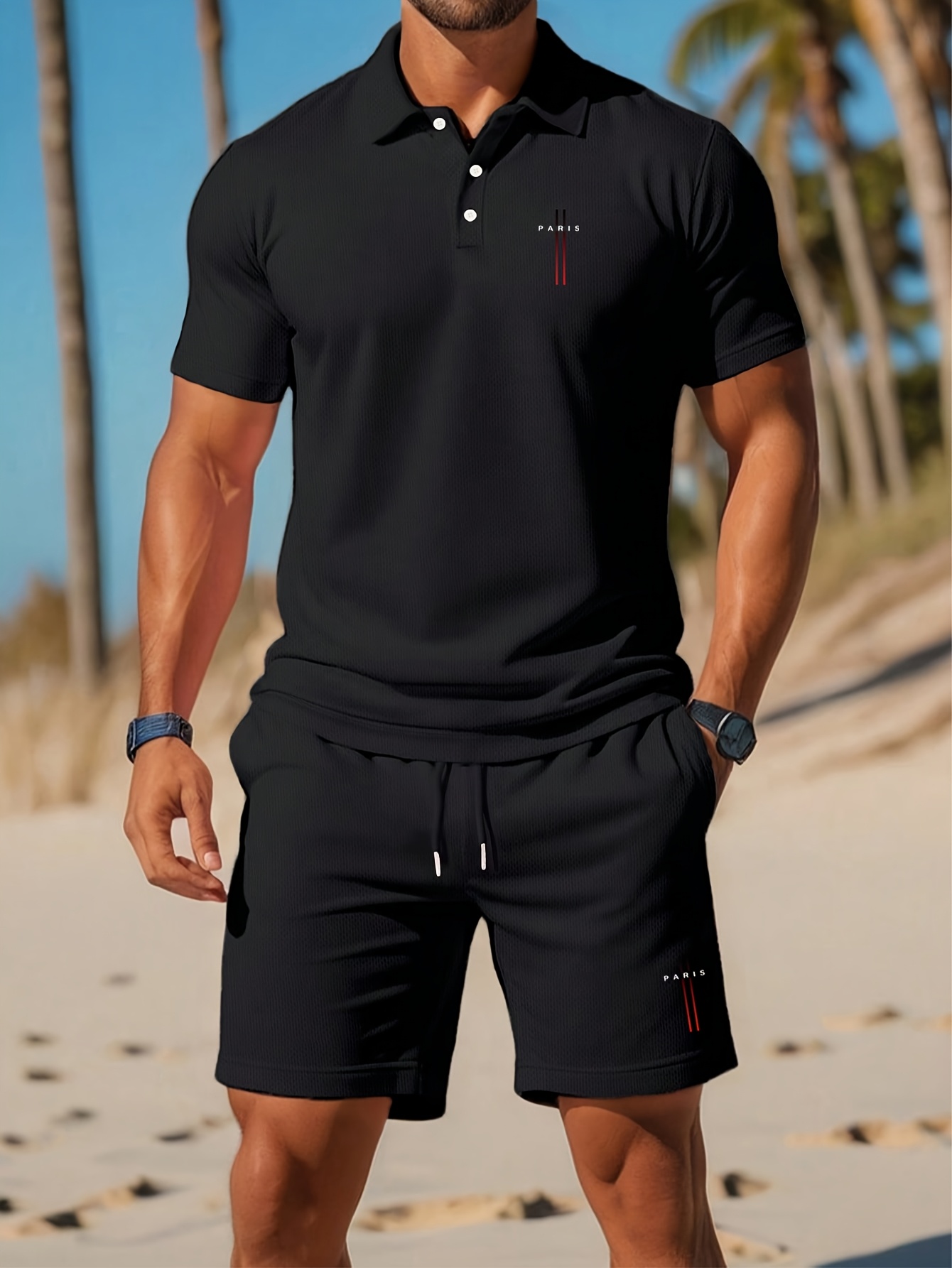 Men'S Fashion Course - 2026 Zomer Heren Polo Shirt Set
