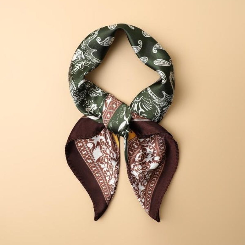 Men'S Fashion Head Scarf - Vierkante omslagdoek met Paisley-print, stijlvolle, zachte