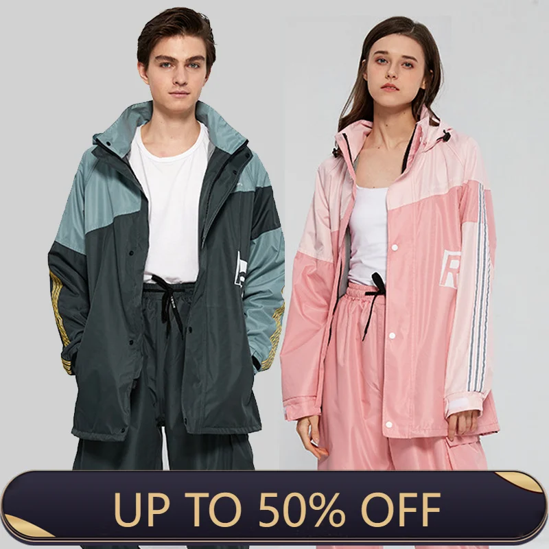 Mens Fashion Poncho - Volwassenen Regenpak, Modieus Waterdicht Motorregenpak en