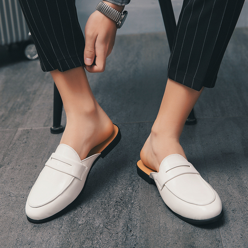 Men'S Fashion Loafers - Italiaanse design herenslippers van gepatenteerd leer,