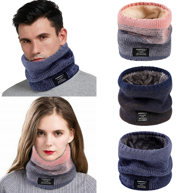 Men'S Fashion Head Scarf - Winter Vrouwen Mannen Gebreide Gradiënt Hoofddoek