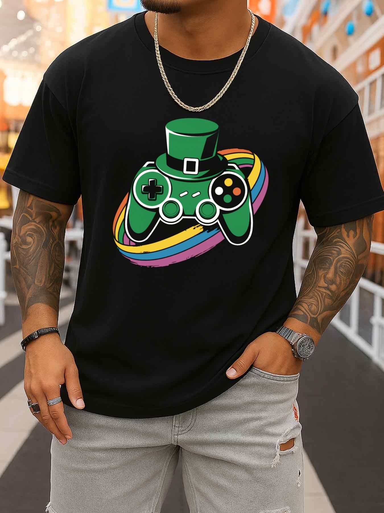 Men'S Fashion All Black Outfit - St. Patrick's Day Player T-shirt Heren