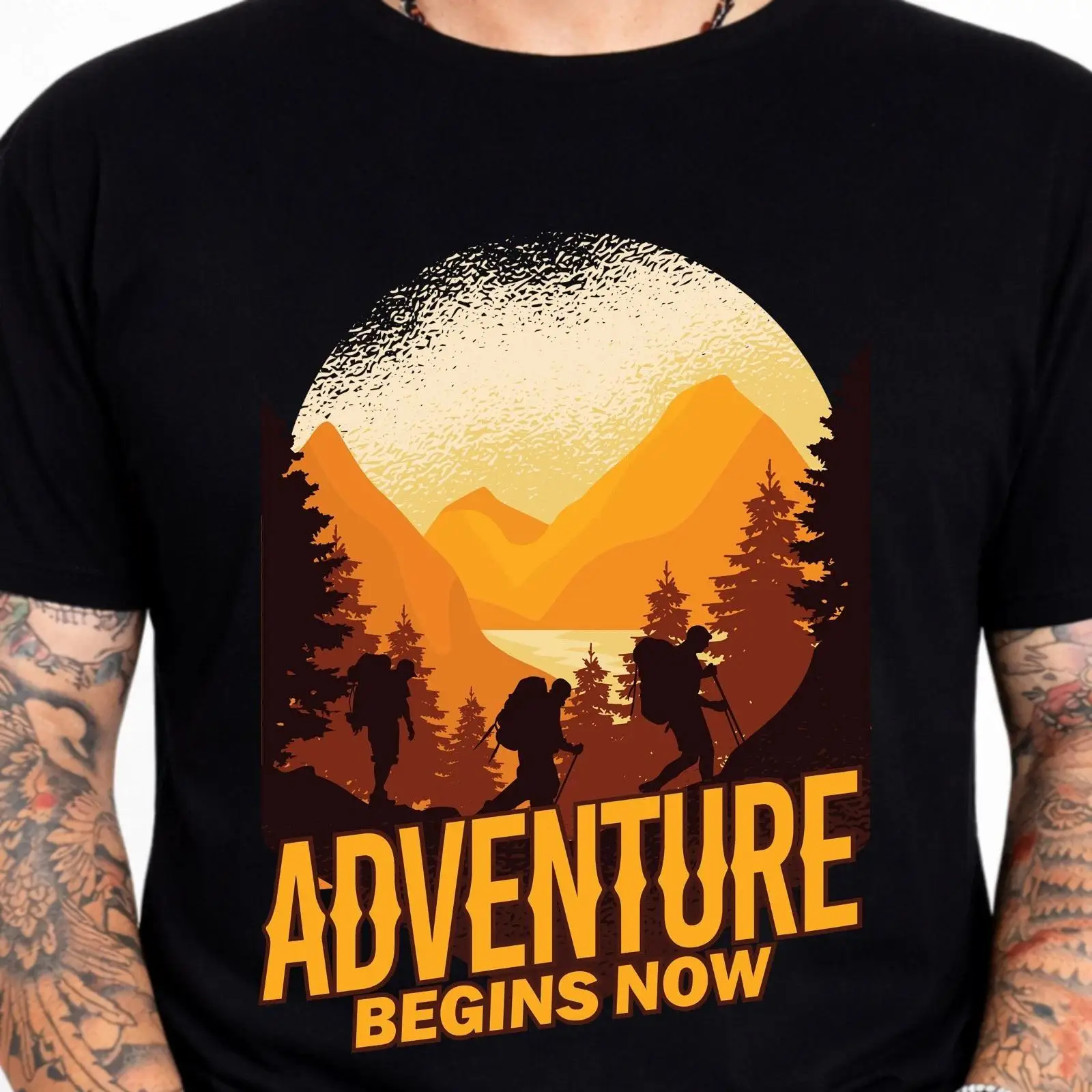 Men'S Fashion Now - Het avontuur begint nu T-shirt Wandelen