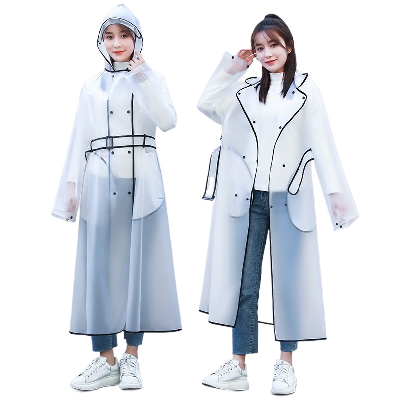 Mens Fashion Poncho - Modieuze transparante regenjas voor één persoon,