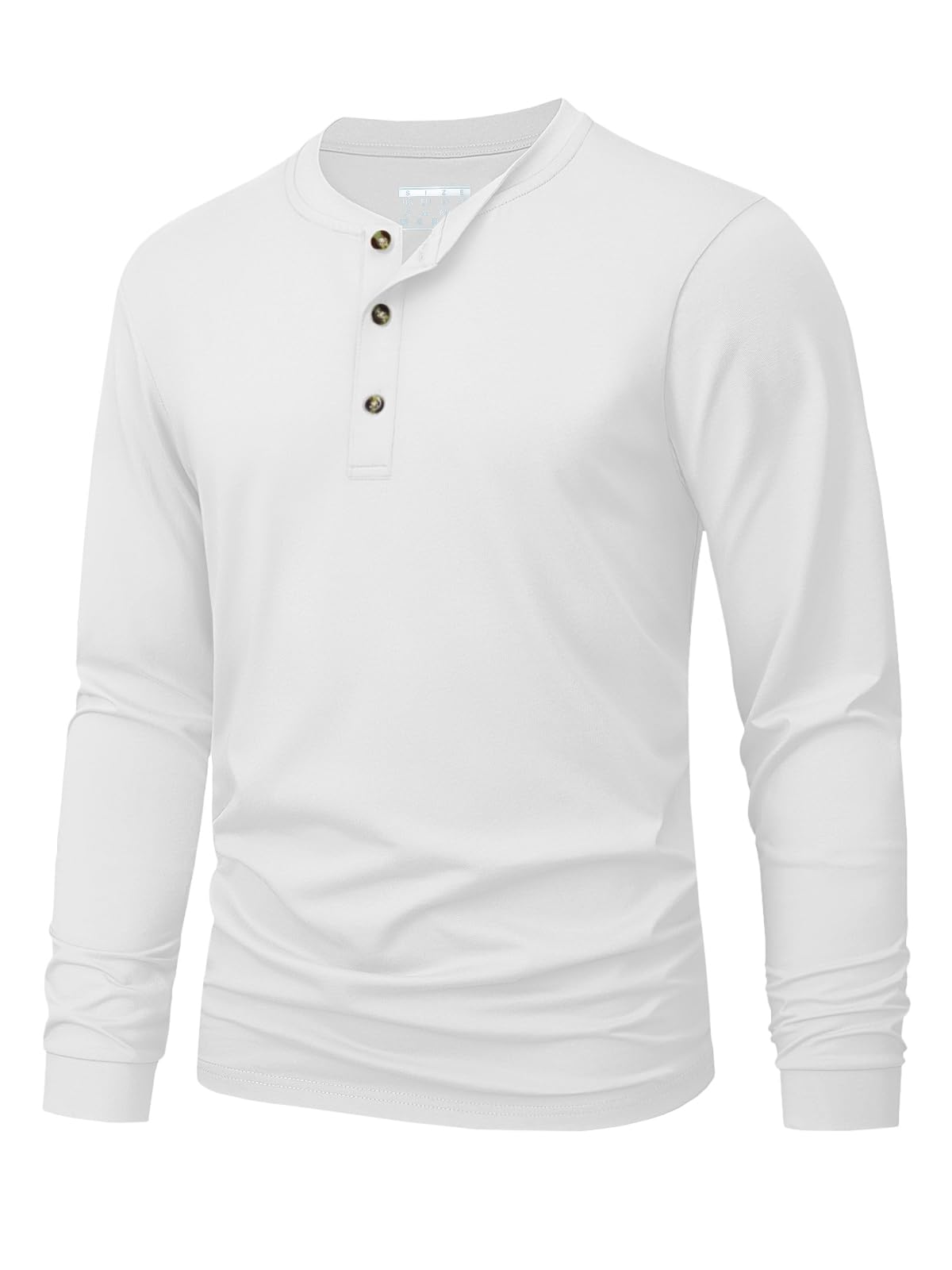 Men'S Fashion Course - Henley-T-shirt voor heren Eenvoudige effen kleurprint