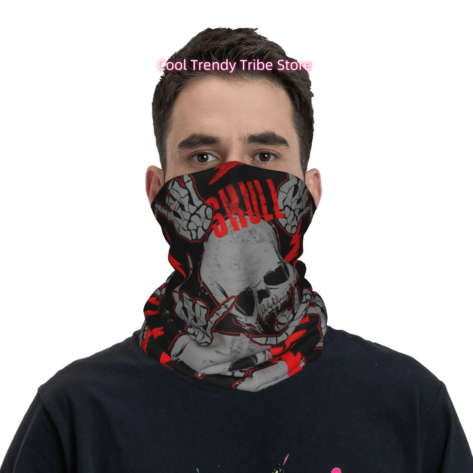 Grunge Punk Art met skelethoor - Men'S Fashion Head Scarf recensie en prijs