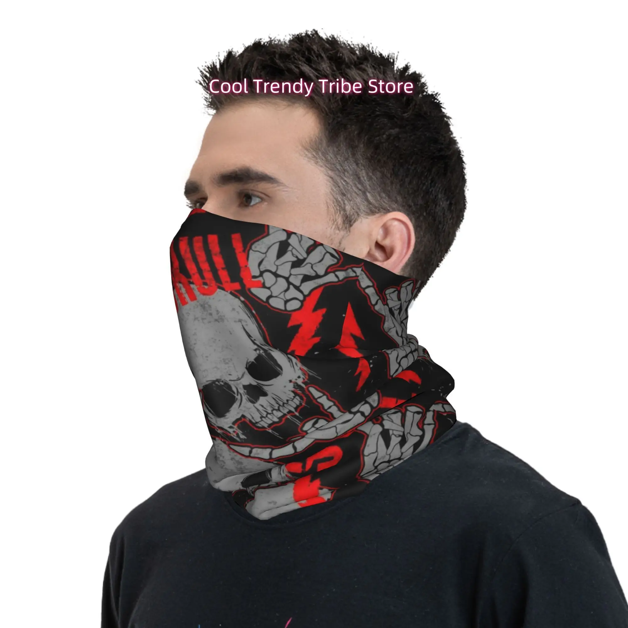 Grunge Punk Art met skelethoor - Men'S Fashion Head Scarf recensie en prijs