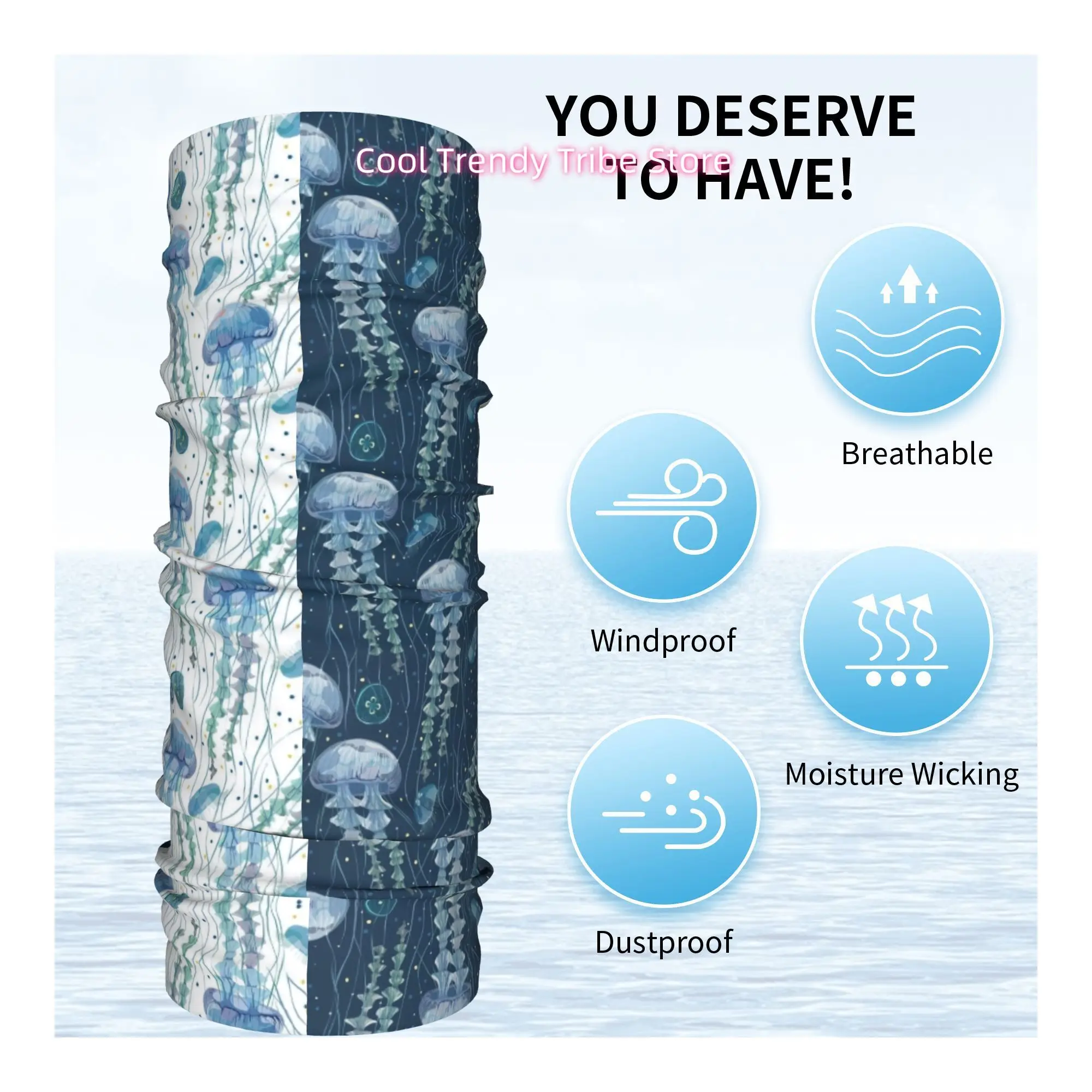 Onderwaterkwallen en zeewierpa - Men'S Fashion Head Scarf recensie en prijs
