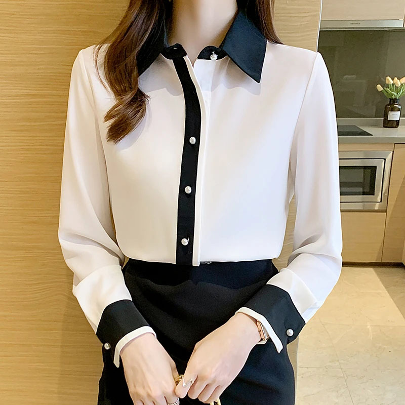 Wit Chiffon Shirt voor Vrouwen - Men Fashion Korean Style recensie en prijs