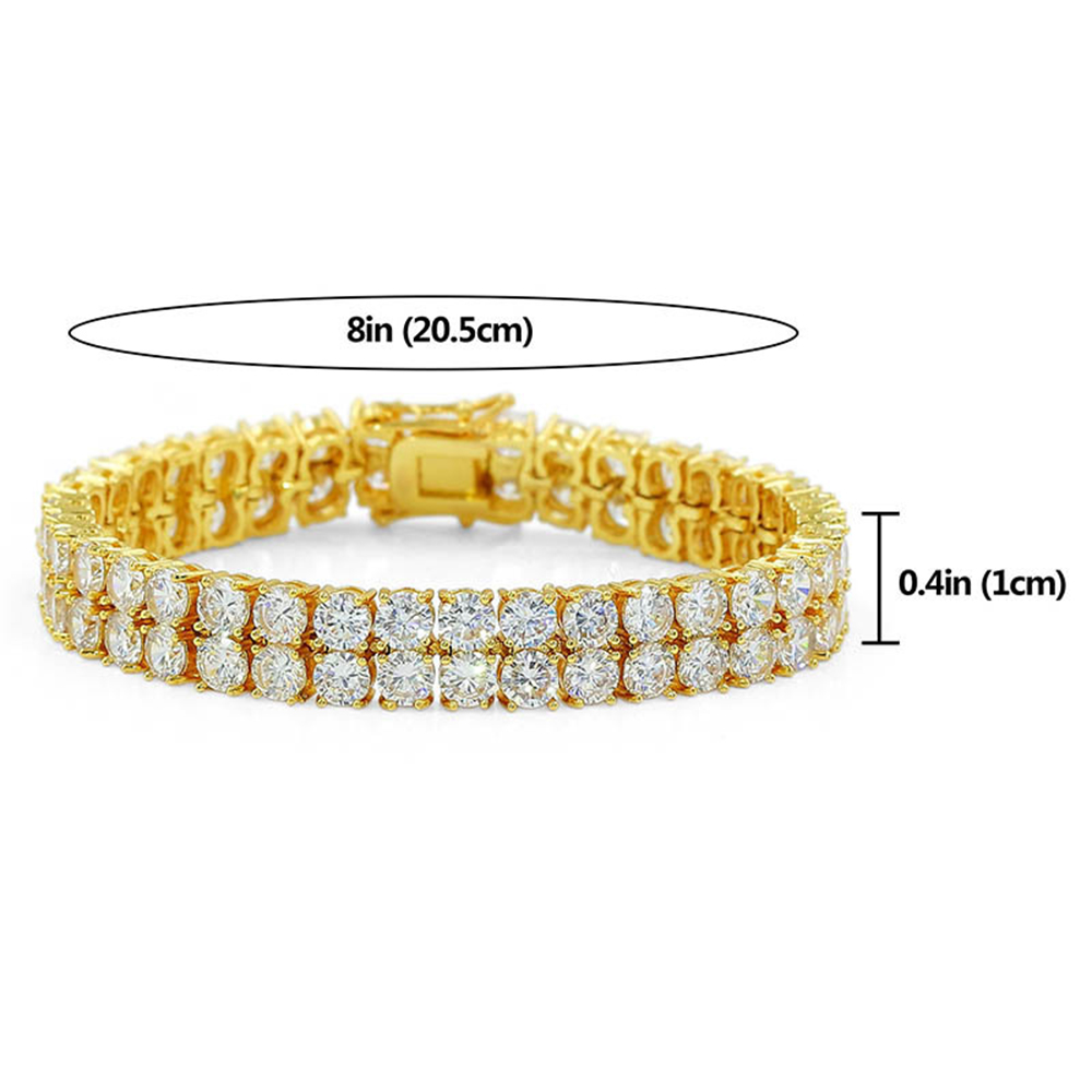 Icedminer 2 Rijen 5mm Zirkoon  - Men'S Fashion Jewelry Bracelets recensie en prijs