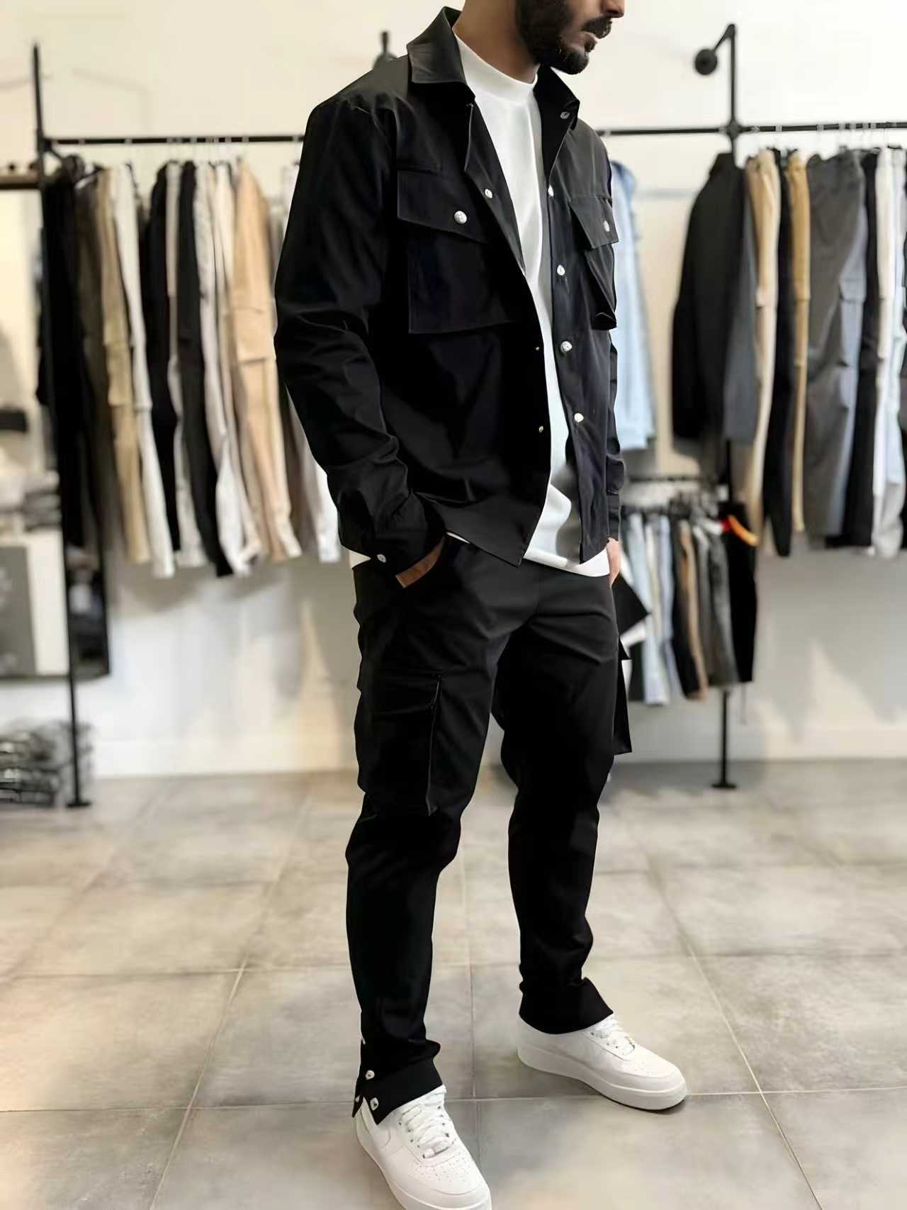 Herenmode Effen kleur werkkled - Jacket Mens Fashion recensie en prijs