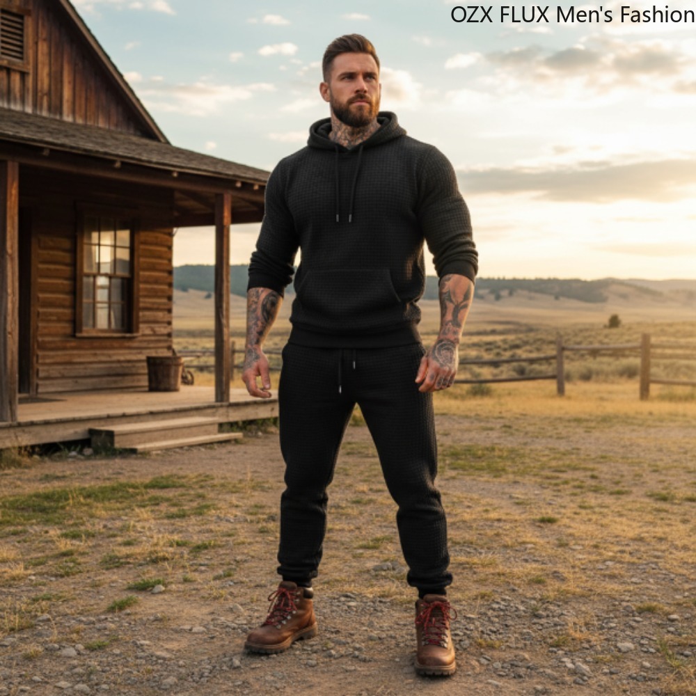 3XL Herfst Winter Heren 2-deli - Men'S Fashion All Black Outfit recensie en prijs