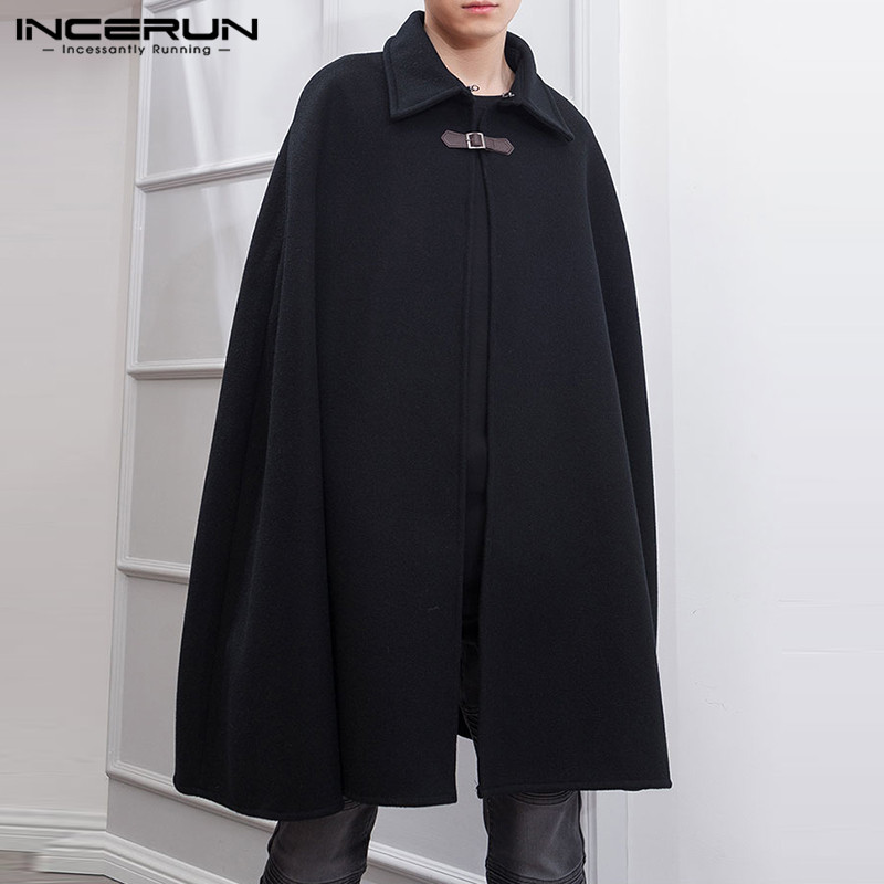 Mode Heren Mantel Revers Effen - Mens Fashion Poncho recensie en prijs