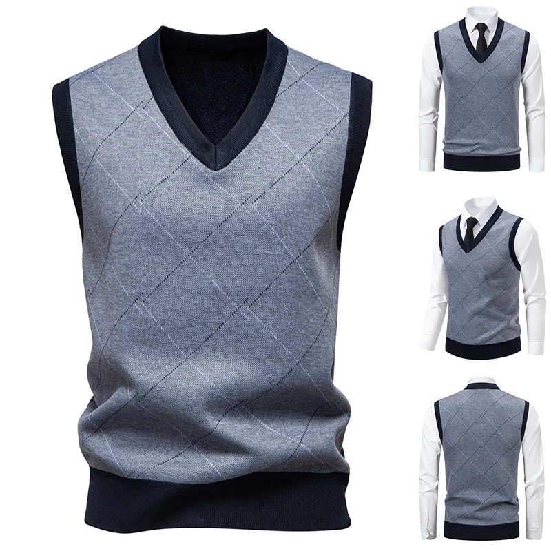 Heren gebreide warme trui in h - Men'S Fashion V Neck Sweater recensie en prijs